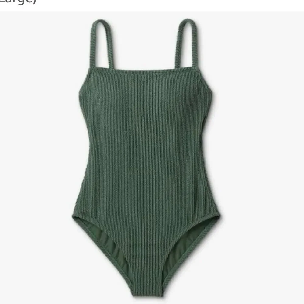 Kona Sol XL Swimsuit one piece bathing suit green textured